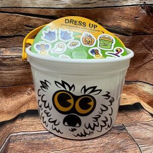 2024 McDonald's Halloween Boo Bucket White Monster Pail w/ Stickers Happy Meal